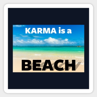 Funny Karma Is A Bitch Funny Beach Summer Meme Sticker